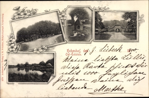 Ansichtkaart Hohenhof Rantzau in Holstein, stadsgezichten