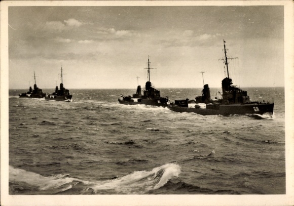 Ak Deutsche Kriegsschiffe, Torpedoboote in voller Fahrt, Kriegsmarine