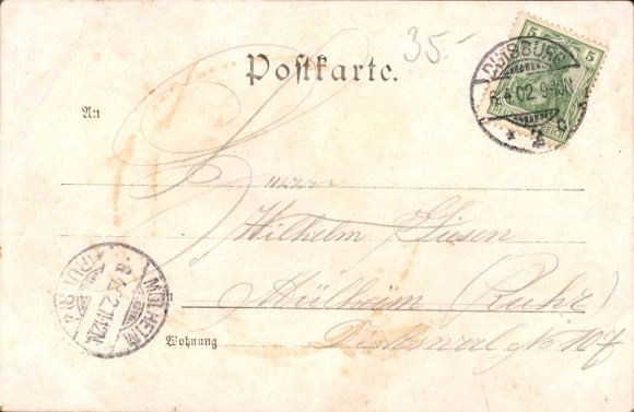 Chromo-Litho Duisburg in the Ruhr area, Restaurant Kaisersaal, Theatersaal, Billiards