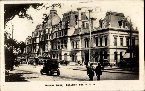 Ansichtkaart Buenos Aires, Argentinië, treinstation