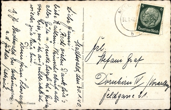Postcard Melsungen in Hesse, bridge section with a view of the Lindenberg