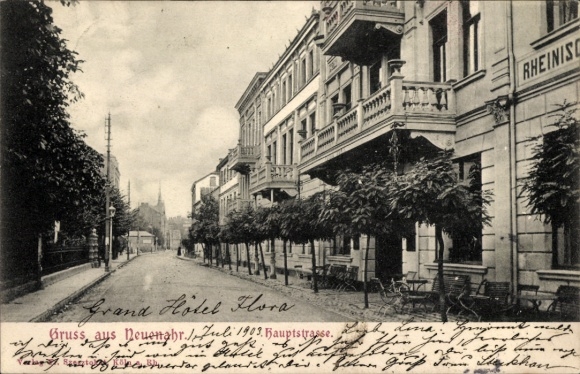 KP Bad Neuenahr Ahrweiler w Nadrenii-Palatynacie, główna ulica, Hotel Rheinischer Hof