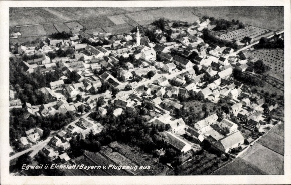 Ak Egweil in Oberbayern, Fliegeraufnahme