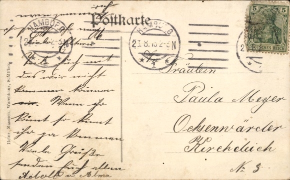 Postcard Hamburg Mitte Billstedt Schiffbek, Hamburger Straße, Gasthof zum Chausseehaus