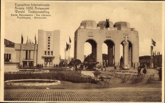 CPA Antwerp Antwerp Flanders, International Exhibition 1930, Exhibition tent, interior view