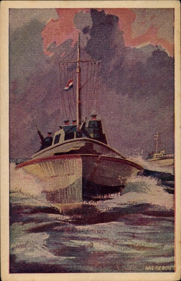 Künstler Ak Naerebout, F., Niederländisches Kriegsschiff, Motor-Torpedoboot Nr. 51