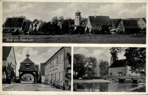 KP Altenmuhr Muhr am See, brama, kościół