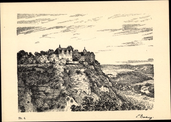 Artist PC Dornburg an der Saale Thuringia, Goethe biography in picture PCs, general view