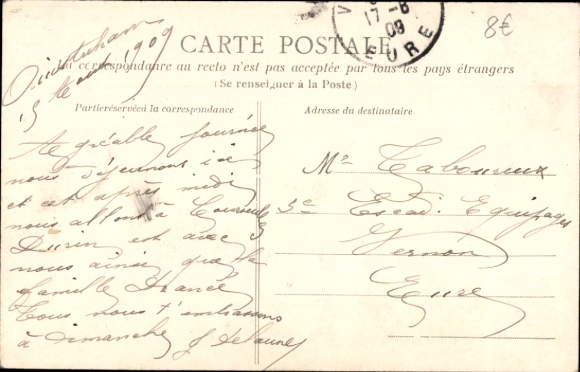 Postcard Ouistreham Calvados, lighthouse, coastal landscape, harbor, building