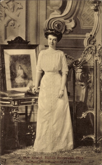 Ak Prinzessin Olga, Herzogin von Braunschweig Lüneburg, Hannover und Cumberland