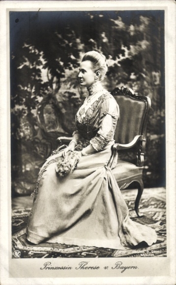 Postcard Princess Therese of Bavaria, portrait