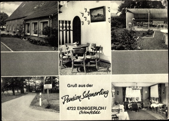 PC Ostenfelde Ennigerloh in Westphalia, Pension Schmerling, interior and exterior view