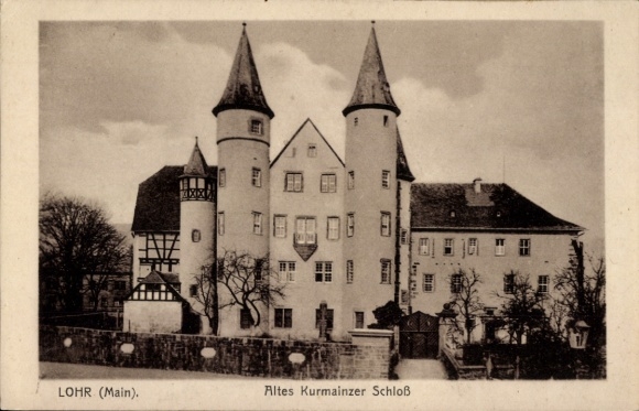 Postcard Lohr am Main Lower Franconia, Old Electoral Mainz Castle, architecture, no people, no symbols
