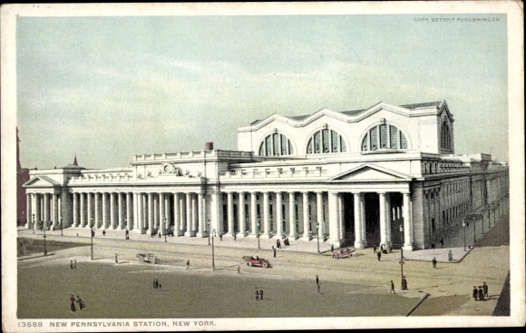 Postcard New York City USA, New Pennsylvania Station