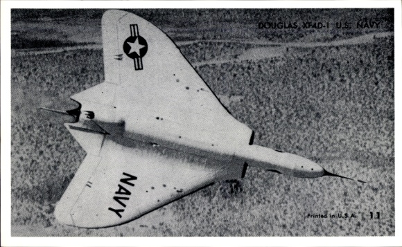 Postcard Douglas XFAD-1, US Navy