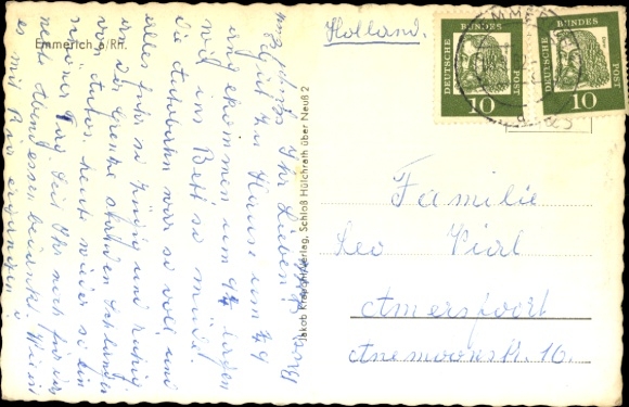 Postcard Emmerich am Niederrhein, riverside