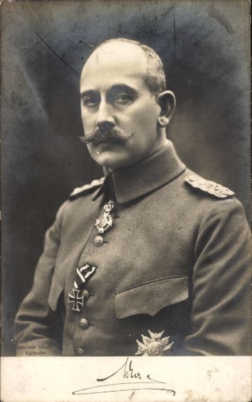 Postcard Max von Baden, portrait, order, Iron Cross