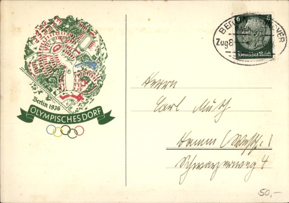 Künstler Ak Dallgow Döberitz im Havelland, Olympisches Dorf, Olympia 1936