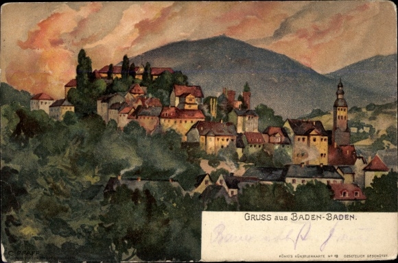 Artist PC Pfaff, C., Baden Baden am Schwarzwald, general view