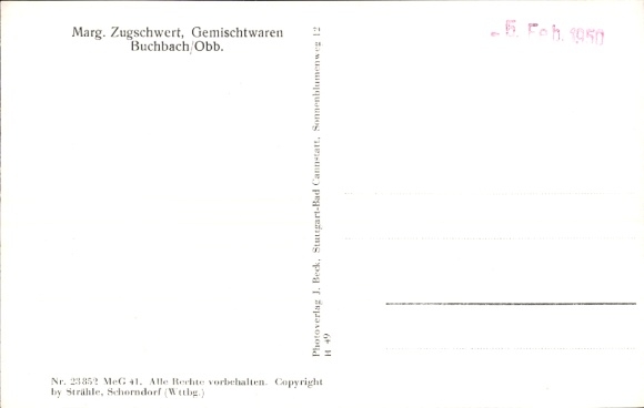 Postcard Buchbach in Upper Bavaria, aerial photograph