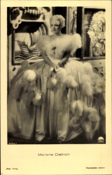Aktorka KP Marlene Dietrich, portret, Ross Verlag nr 8496/1