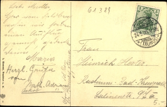 Postcard Niederreifenberg Schmitten im Taunus, Großer Feldberg, observation tower, 3 inns