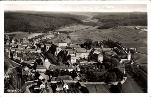 Ak Ebrach im Steigerwald Oberfranken, Luftbild