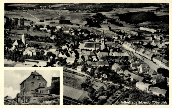 Ak Erbendorf in der Oberpfalz, Fliegeraufnahme, Ringkaffee