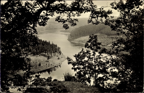 Postcard Eßbach in Thuringia, Saaletalsperre from Heinrichstein