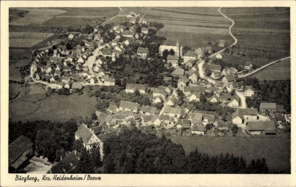 Ak Burgberg Giengen an der Brenz, Fliegeraufnahme