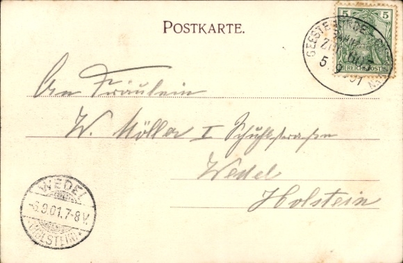 Postcard Cadenberge Lower Saxony, Count Bremer Castle