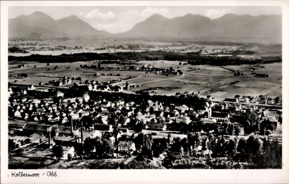 Postcard Kolbermoor in Upper Bavaria, general view