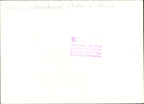 Photo Rüdesheim am Rhein, Niederwald National Monument, aerial photograph