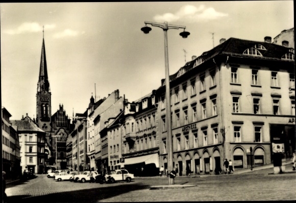 Ak Altenburg in Thüringen, Markt, Kirche, Apotheke