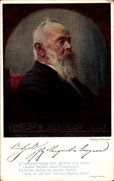 Artist Postcard Firle, Walther, Prince Regent Luitpold of Bavaria, Portrait, Regency Anniversary
