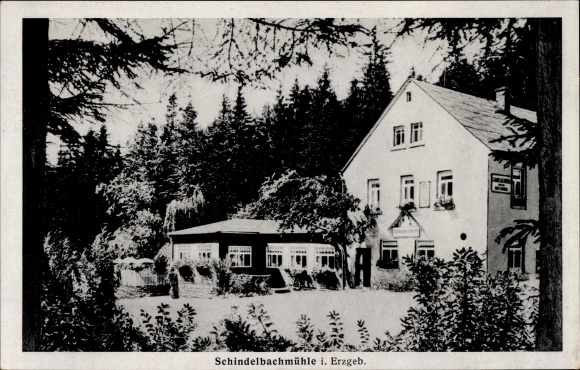 Postcard Schindelbach Großrückerswalde in the Ore Mountains, Schindelbachmühle