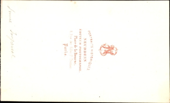 Visiting Card Napoleon Eugène Louis Bonaparte, Prince Imperial, Sohn von Kaiser Napoleon III.