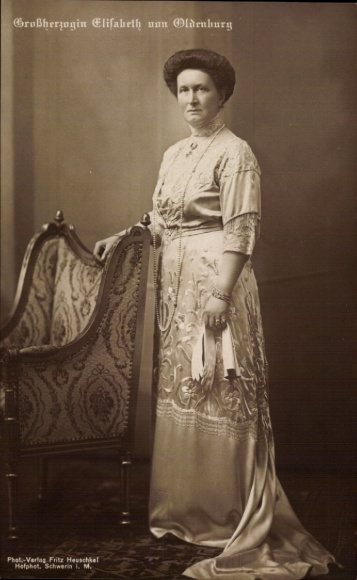 Postcard Grand Duchess Elisabeth of Oldenburg, portrait