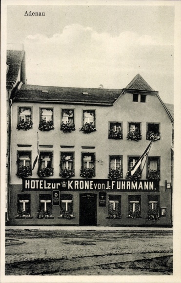 Postcard Adenau in the Eifel, Hotel zur Krone