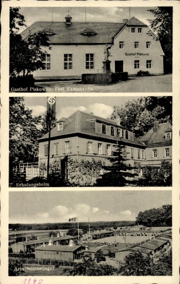 KP Piskowitz (koło Kamenz) Nebelschütz Oberlausitz, Zajazd, Obóz Służby Pracy Rzeszy, Dom Wypoczynkowy