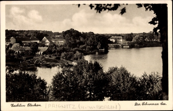 Postcard Flecken Zechlin Rheinsberg in the Mark, The Black Lake