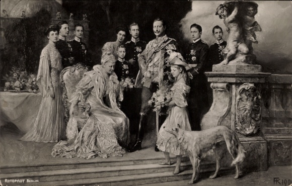 Artist PC Keller, Ferdinand, German Imperial House under Kaiser Wilhelm II, greyhound