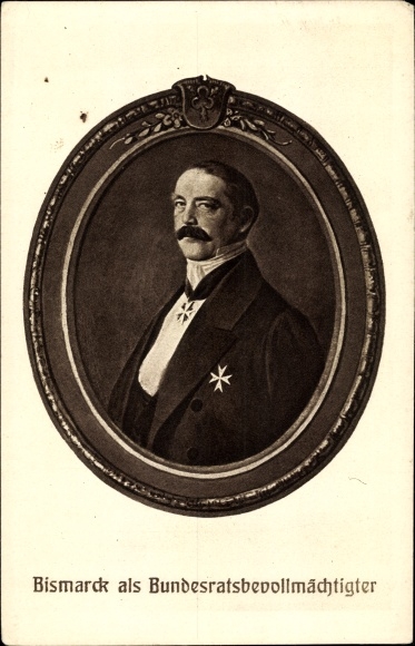 Ak Fürst Otto von Bismarck, Portrait als Bundestagsgesandter