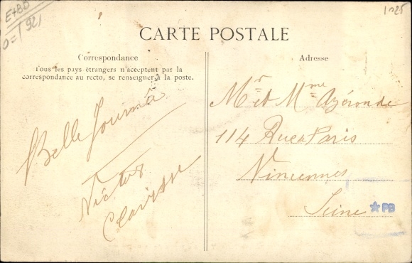Postcard Chatenay Hauts-de-Seine, At rest on the red hill