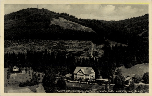 Postcard Schweigmatt Raitbach Schopfheim in Baden, Hohe Möhr, aerial photograph