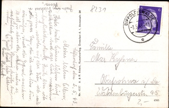 Postcard Seifersdorf Dippoldiswalde in the Eastern Ore Mountains, convalescent home charity