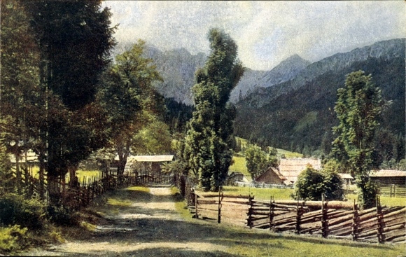 Postcard Bodental in Carinthia, village motif