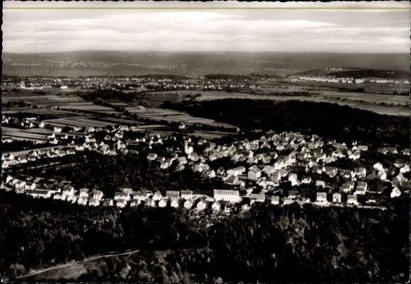 Postcard Kemnat Ostfildern in Baden, aerial photograph