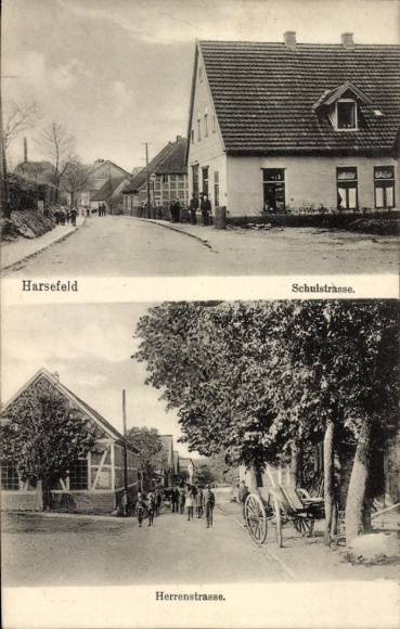 Ak Harsefeld in Nedersaksen, Schulstrasse, Herrenstrasse