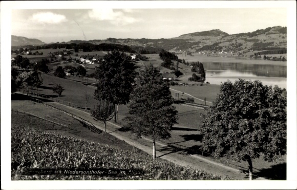 Postcard Niedersonthofen Waltenhofen in the Oberallgäu, Niedersonthofer Lake